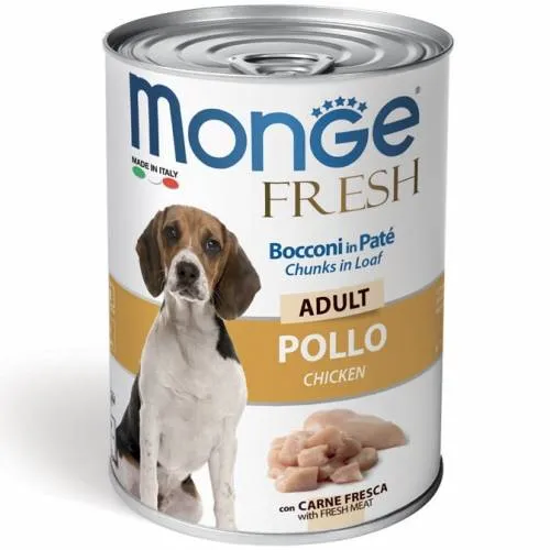 Monge Fresh Adult al Pollo - Cibo Umido per Cani, 400g