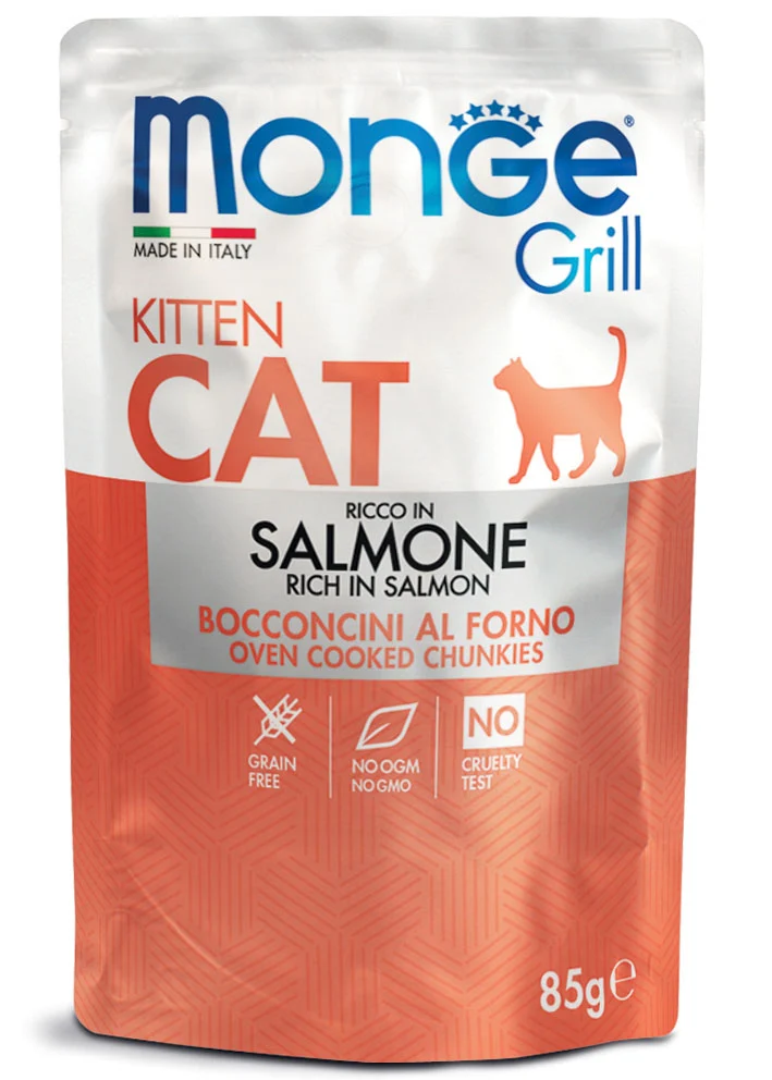Monge Grill Buste Kitten al Salmone per Gattini - 85g