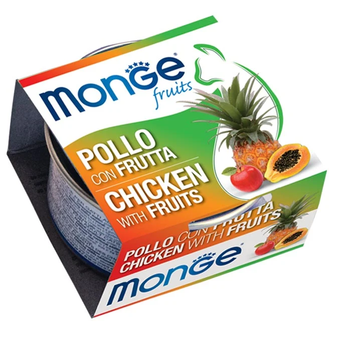 Monge Fruits Gatto Pollo con Frutta Mista - 80g