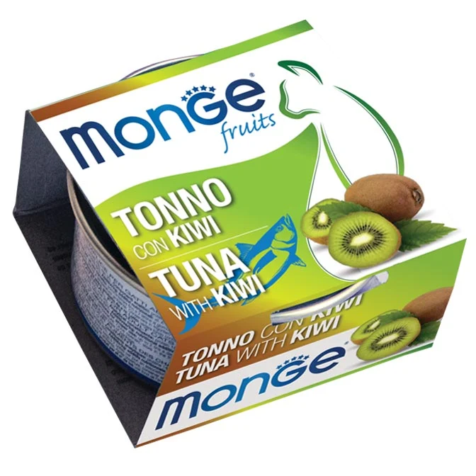Monge Fruits Gatto Tonno con Kiwi - Cibo Umido, 80g