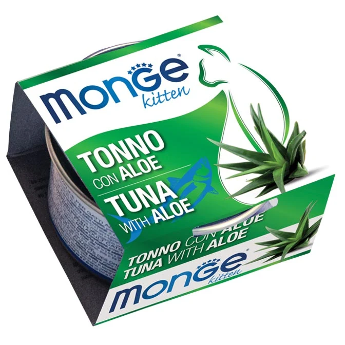Monge Fruits Gatto Tonno con Aloe - Cibo Umido, 80g