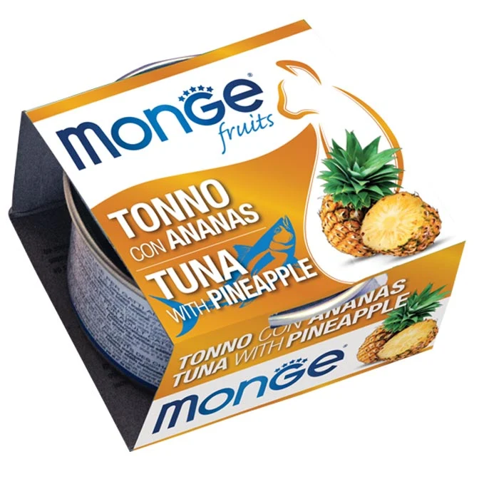 Monge Fruits Gatto Tonno con Ananas - Cibo Umido, 80g