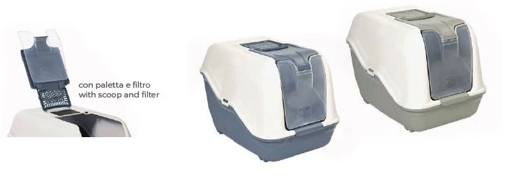 LEO PET GATTO LETTIERA IGIENICA "NETTA" 54x39x40 CM (colori assortiti)