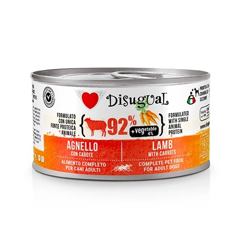 DISUGUAL CANE VEGETABLE ADULTO AGNELLO & CAROTE LATTINA 150 GR