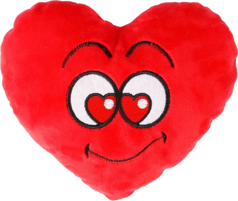 FLAMINGO CANE GIOCO IN PELUCHE "LIEVE" CUORE ROSSO 17x6,5x14 CM
