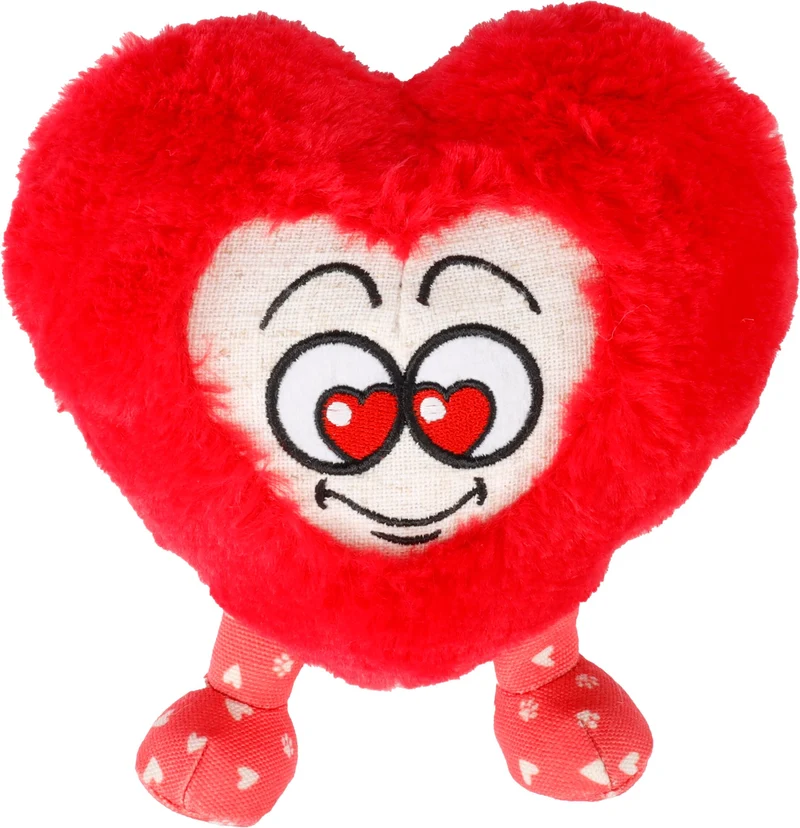 FLAMINGO CANE GIOCO IN PELUCHE "LIEVE" CUORE CON GAMBE 17x7,35x16 CM