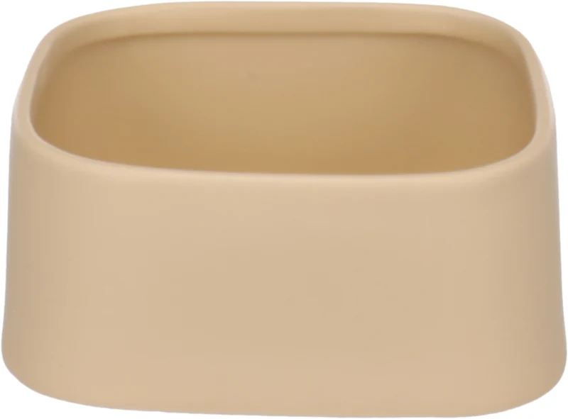 FLAMINGO CIOTOLA IN CERAMICA "ZARA" QUADRATA 900 ML BEIGE