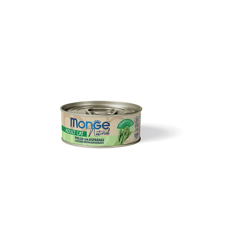 Monge Delicate Pollo con Asparagi - Umido per Gatti Gustoso e Naturale - 80g