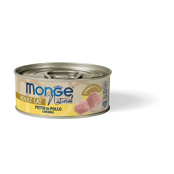 Monge Delicate Petto di Pollo - Cibo Umido Naturale per Gatti Alta Qualità - 80g