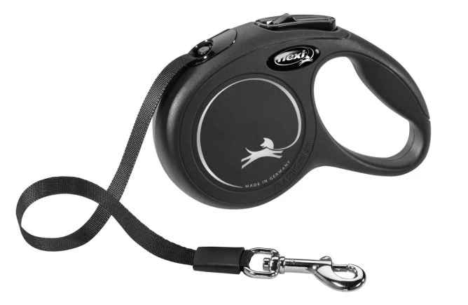FLEXI GUINZAGLIO CLASSIC FETTUCCIA "M" 5 MT NERO
