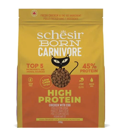 SCHESIR GATTO BORN CARNIVORE ADULTO POLLO & UOVA 255 GR