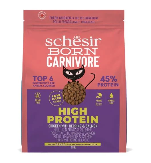 Schesir Gatto Born Carnivore Adulto Pollo, Aringa & Salmone 255 g