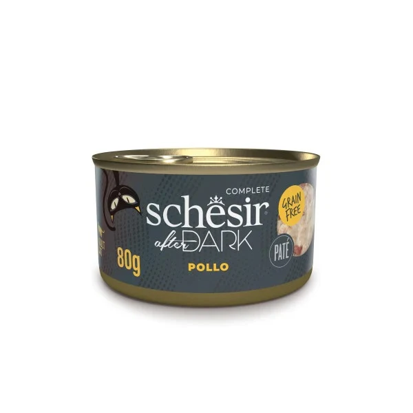 Schesir Gatto After Dark Pate' Adulto Pollo Lattina 80 g