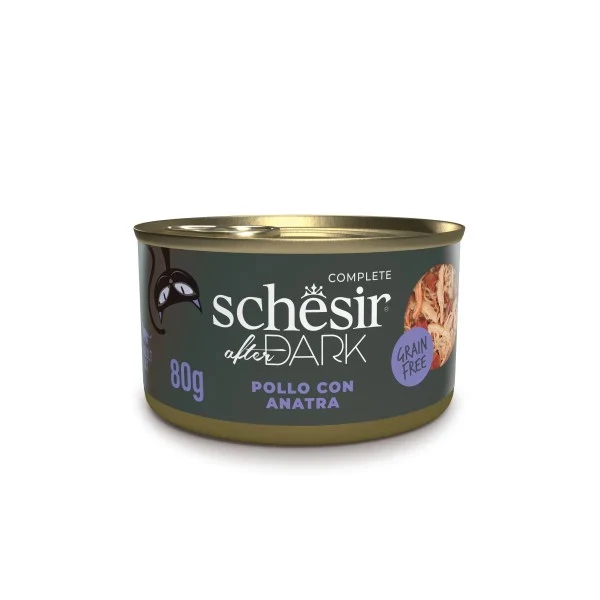 Schesir Gatto After Dark Grain Free Adulto Pollo & Anatra Lattina 80 g