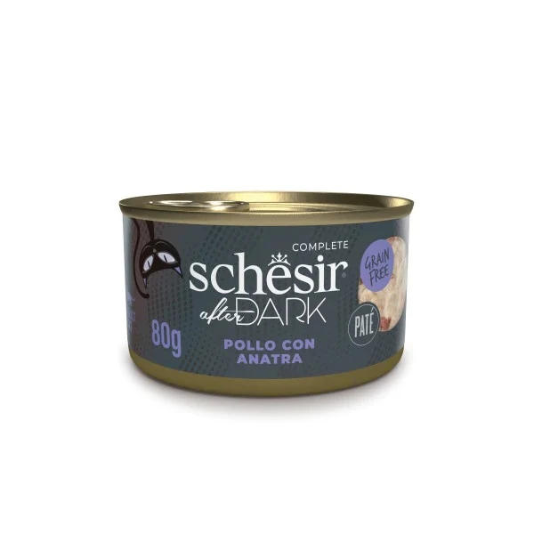 Schesir Gatto After Dark Pate' Adulto Pollo & Anatra Lattina 80 g