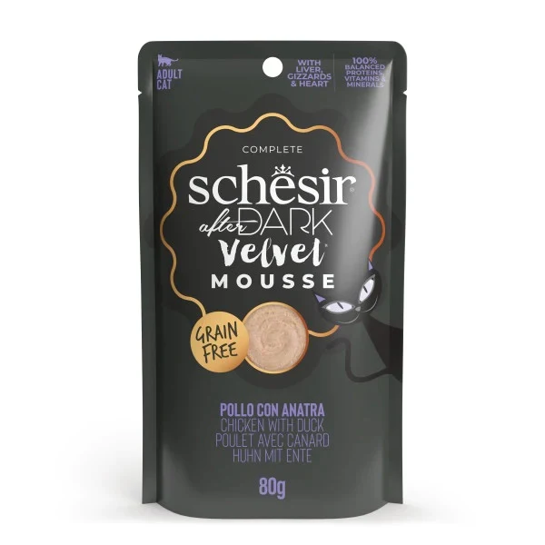Schesir Gatto After Dark Velvet Mousse Adulto Pollo & Anatra Busta 80 g