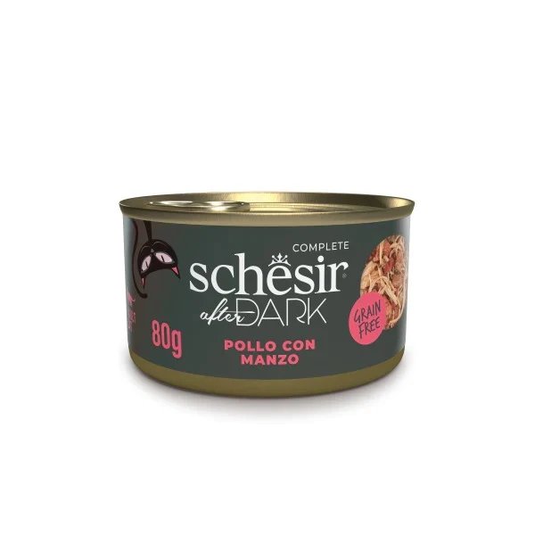 Schesir Gatto After Dark Grain Free Adulto Pollo & Manzo Lattina 80 g