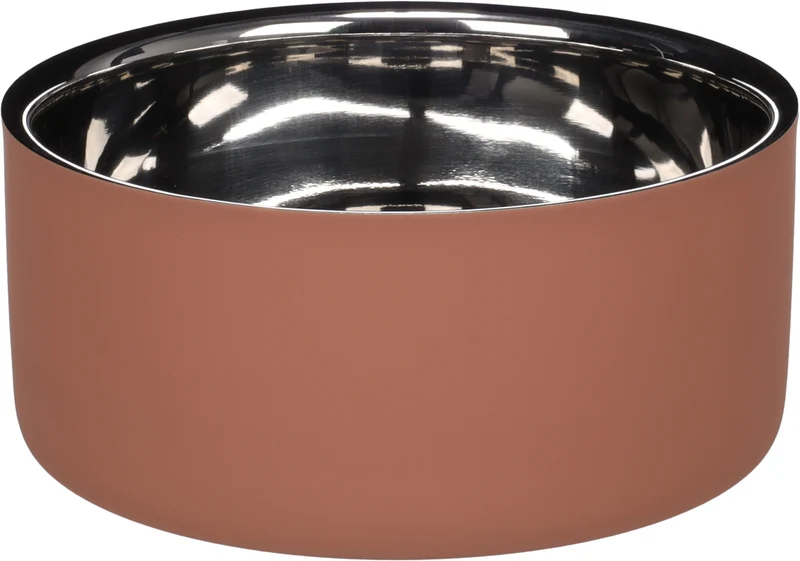 FLAMINGO CIOTOLA IN ACCIAIO INOX "XARA" ANTISCIVOLO 15x7,4 CM 700 ML ROSA SALMONE