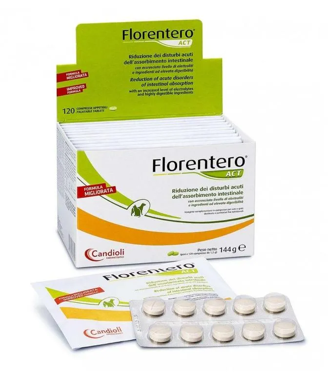 Florentero Act 120 Compresse Integratore Intestinale Animali