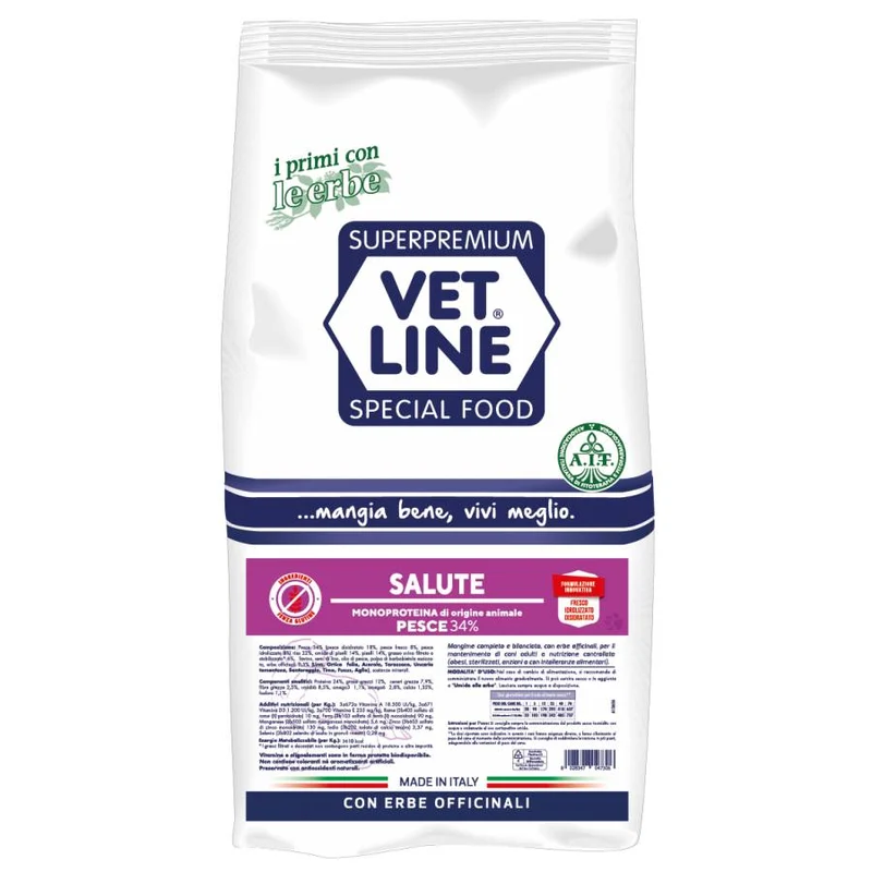 Crocchette Vet Line Salute al Pesce per Cani - 3 kg