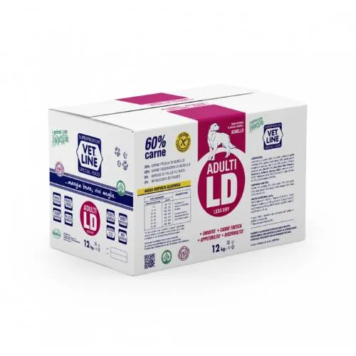 Crocchette Vet Line Adulti LD all'Agnello per Cani - 12 kg