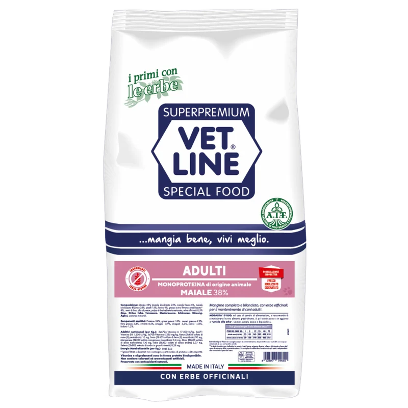 Crocchette Vet Line Adulti al Maiale per Cani - 3 kg