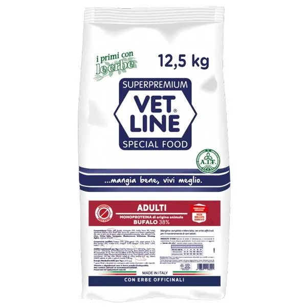 Crocchette Vet Line Adulti al Bufalo per Cani - 3 kg