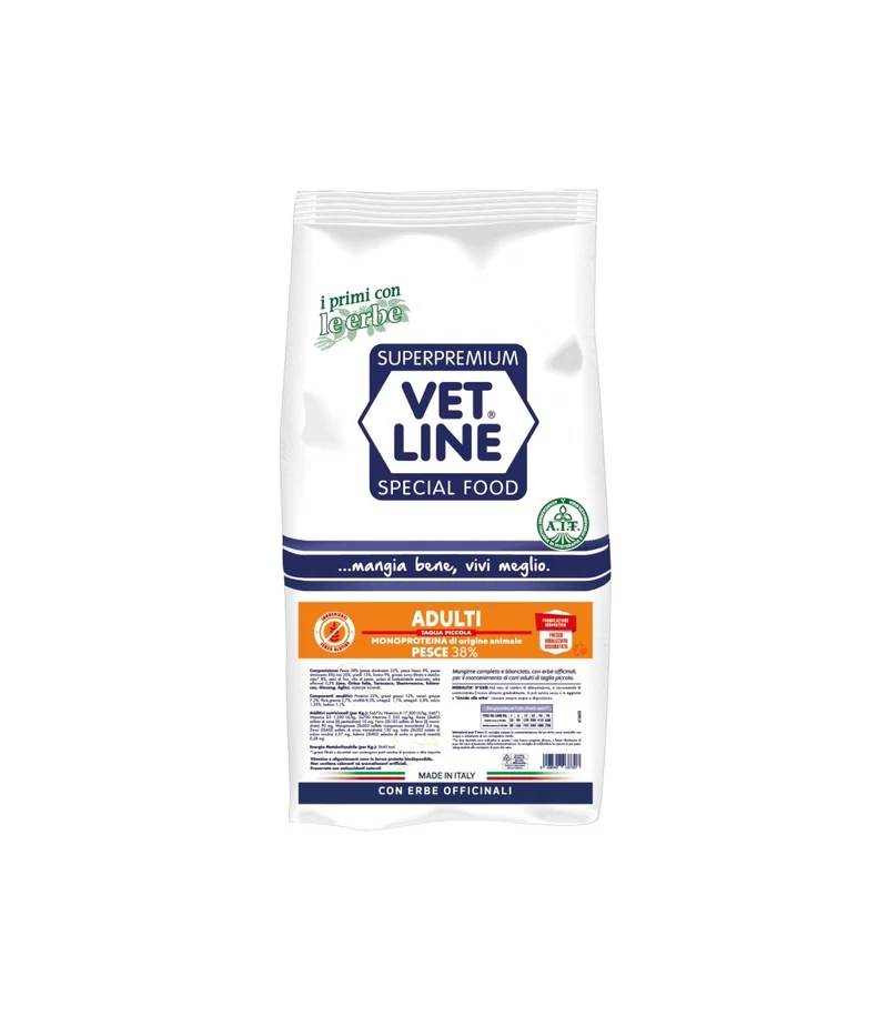 Crocchette Vet Line Adulti al Pesce per Cani Piccoli - 3 kg