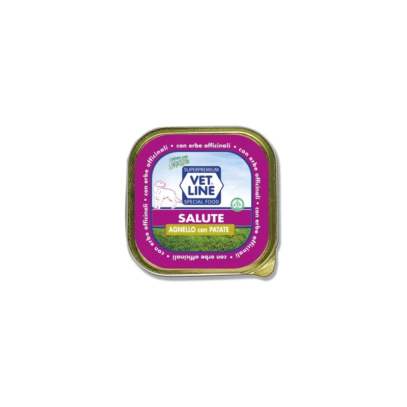Cibo Umido Vet Line Salute all'Agnello per Cani - 150g