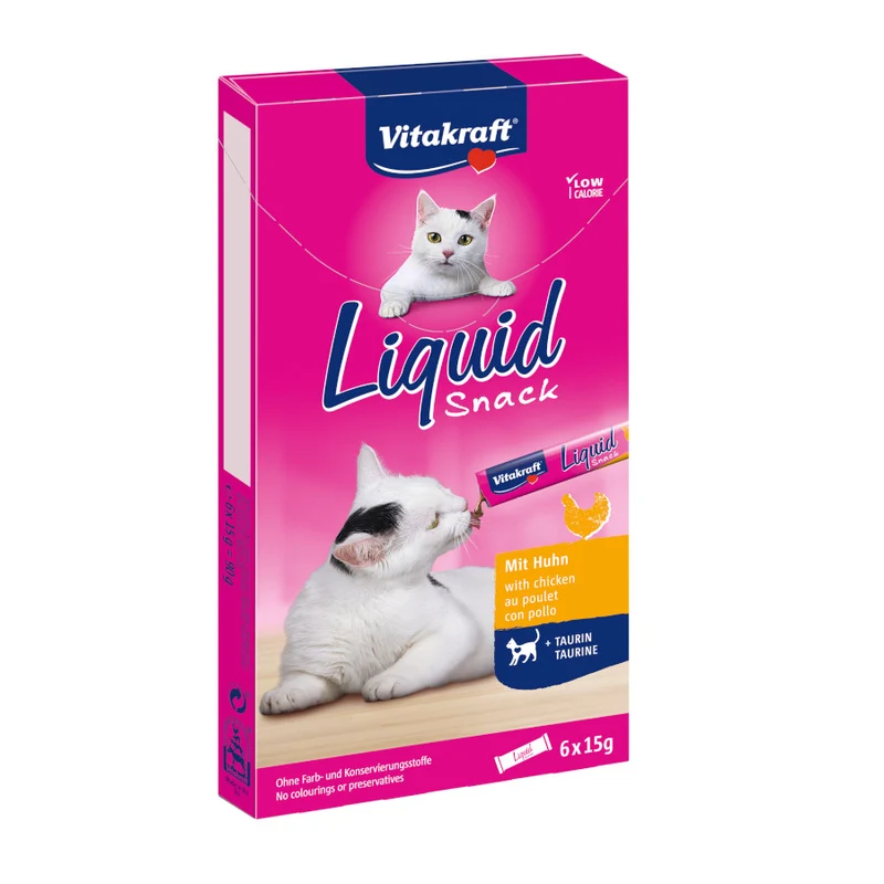 VITAKRAFT GATTO SNACK LIQUID POLLO CF. (6x15 GR)