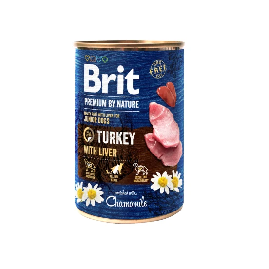 Brit Premium By Nature Cane Lattina Junior Tacchino & Fegato di Tacchino 400 g