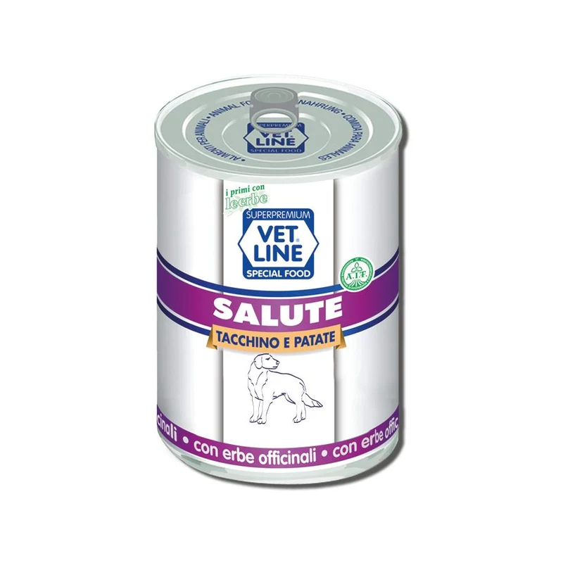 Cibo Umido Vet Line Salute al Tacchino per Cani - 400g