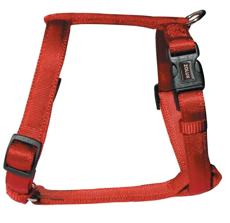 Zolux Pettorina Cushion Nylon - Imbottita e Confortevole - Rosso - 25 mm