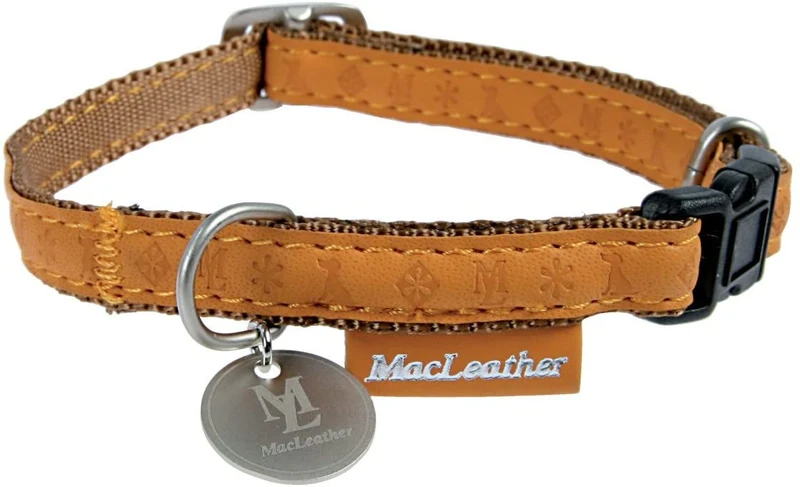 Zolux Collare Regolabile Mac Leather - Colore Brillante - Giallo - 15 mm