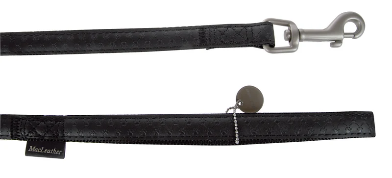 Zolux Guinzaglio Mac Leather - Per Passeggiate Eleganti - Nero - 1,2 mt x 20 mm