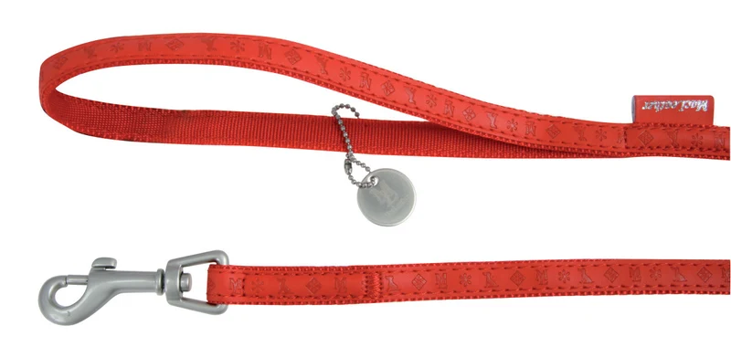 Zolux Guinzaglio Mac Leather - Cani Piccola Taglia - Rosso - 1,2 mt