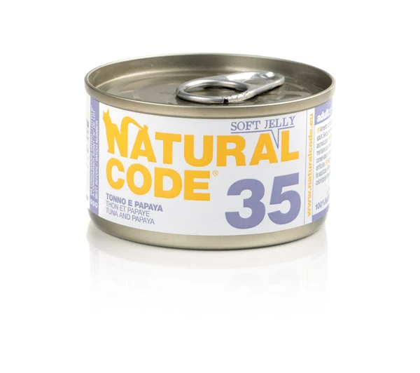 Natural Code Gatto Lattina (35) Adulto Tonno & Papaya 85 g