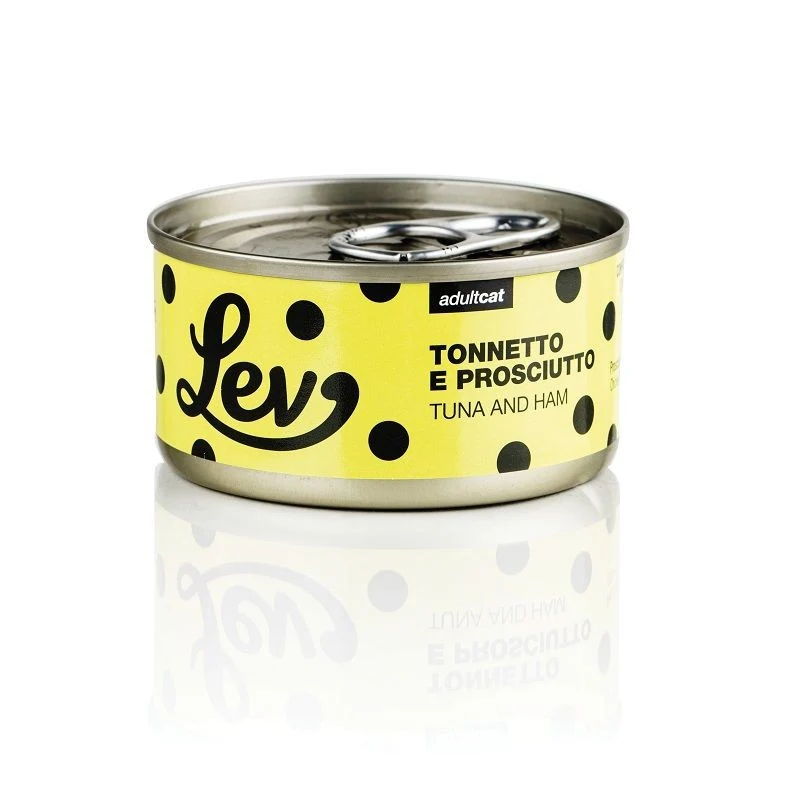 LEV GATTO LATTINA IN ACQUA DI COTTURA ADULTO TONNETTO & PROSCIUTTO 70 GR