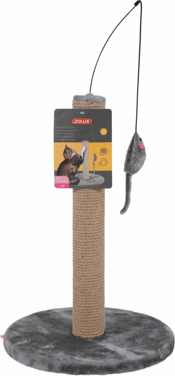 Zolux Tiragraffi con Base - Tiragraffi Piccoli Spazi - Grigio - 48 cm