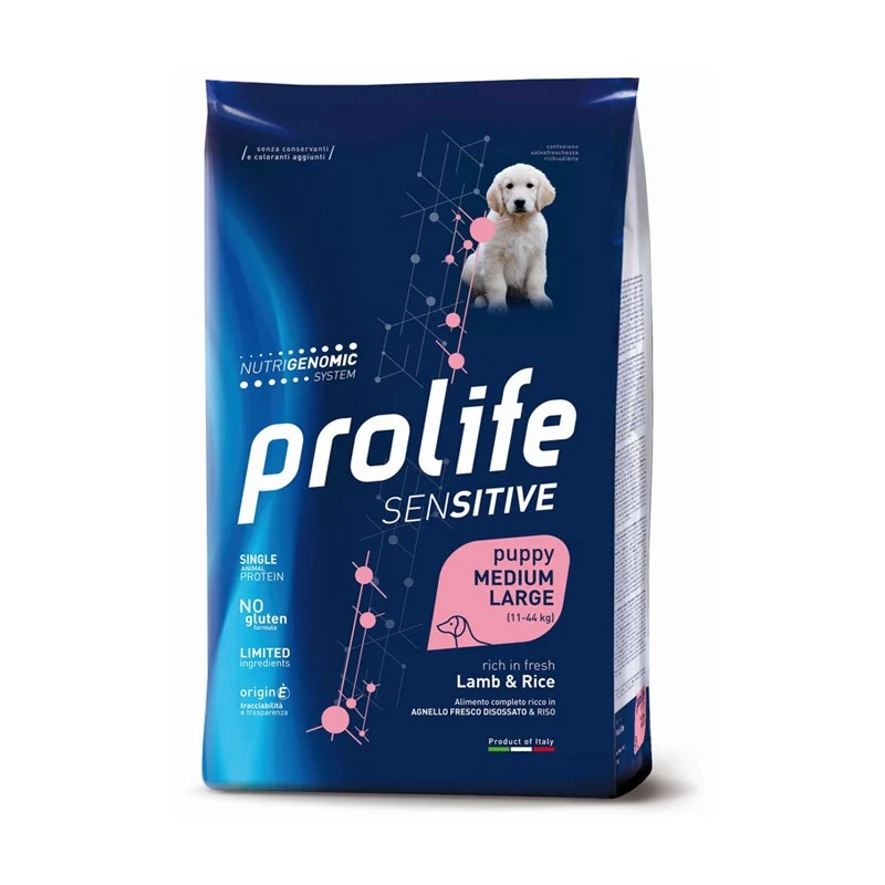 Prolife Cane Sensitive Puppy Agnello e Riso Medium/Large - 2,5 kg