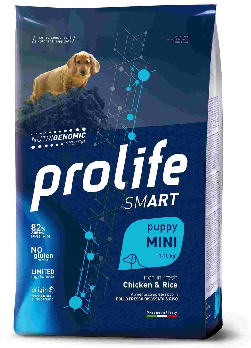 Prolife Cane Smart Puppy Pollo e Riso Mini - Crocchette Cuccioli - 2 kg