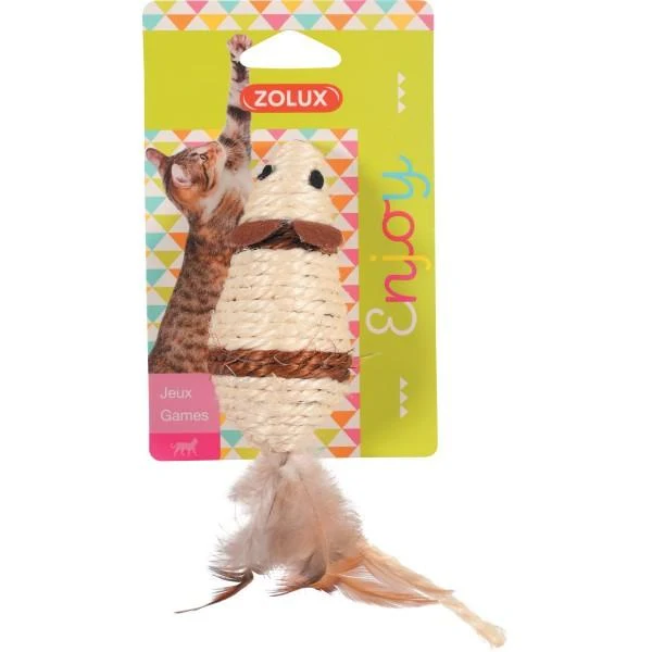 Zolux Topini in Sisal - Gioco Classico per Gatti Resistente - Set Topini