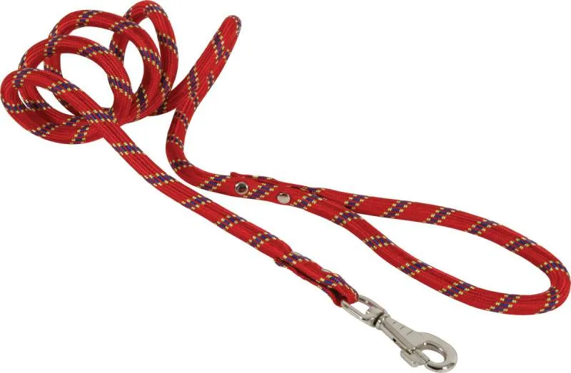 Zolux Guinzaglio Nylon Corda - Resistente e Confortevole - Rosso - 2 mt x 13 mm