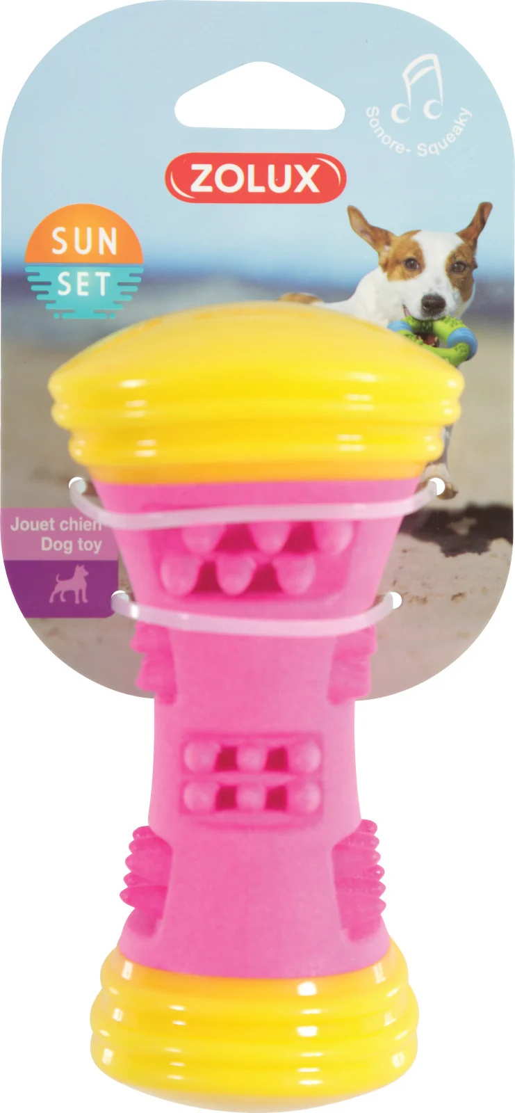 Zolux Gioco TPR Bilanciere Sun - Giocattolo Masticabile - Rosa - 12 cm