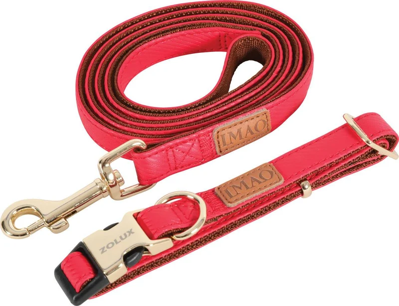 Zolux Guinzaglio Mayfair - Pratico per Passeggiate - Rosso - 20 mm