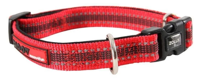 Zolux Collare Regolabile Moov - Regolabile in Nylon - 20 mm - Rosso