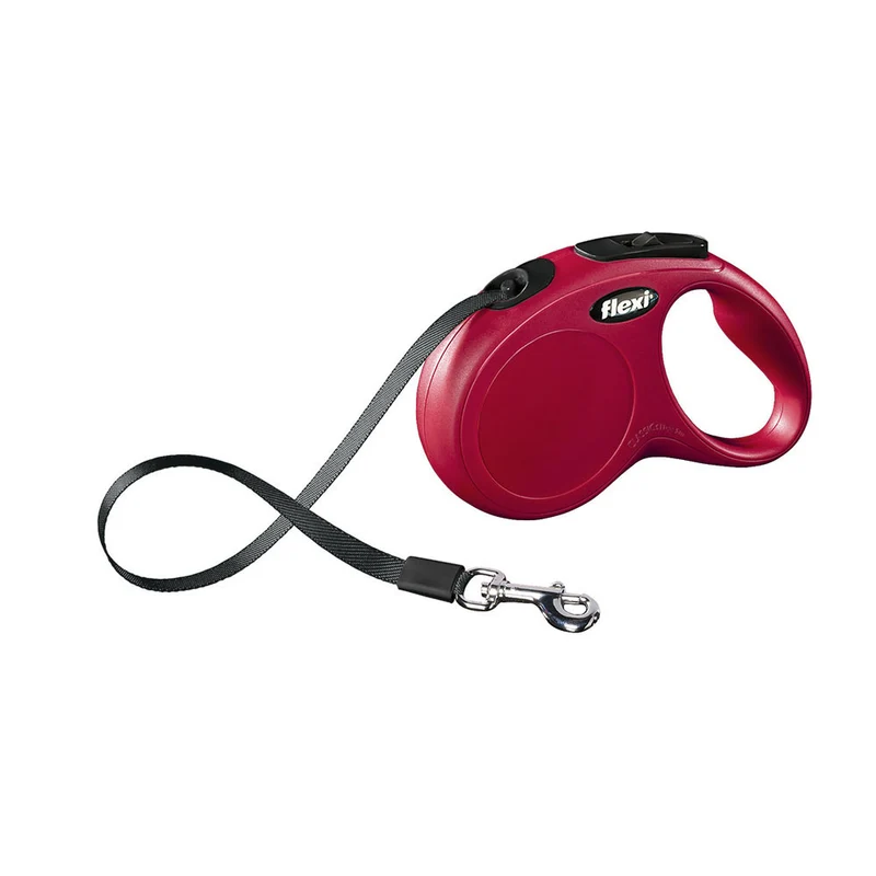 Flexi Classic L Fettuccia - Guinzaglio Estensibile Cani Grandi - Rosso - 5 mt