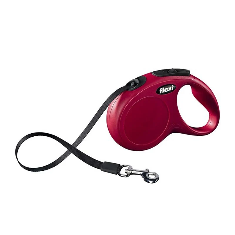 Flexi Classic S Fettuccia - Guinzaglio Estensibile Cani Piccoli - Rosso - 5 mt