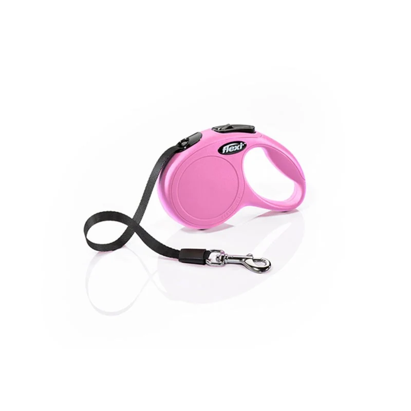 Flexi Classic S Fettuccia - Guinzaglio Estensibile Colorato - Rosa - 5 Metri