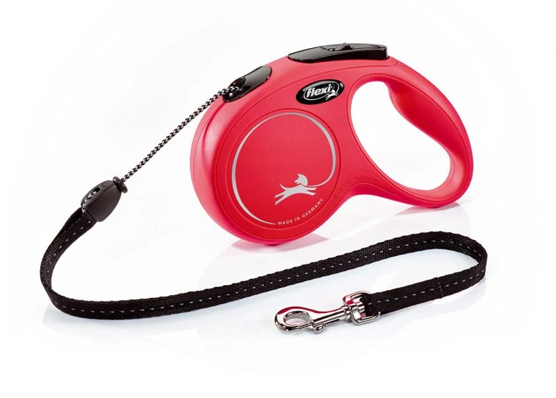 Flexi Classic M Corda - Guinzaglio Estensibile a Corda - Rosso - 5 mt